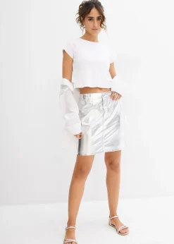 Mini-jupe métallisée