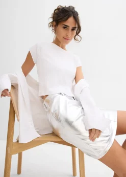 Mini-jupe métallisée