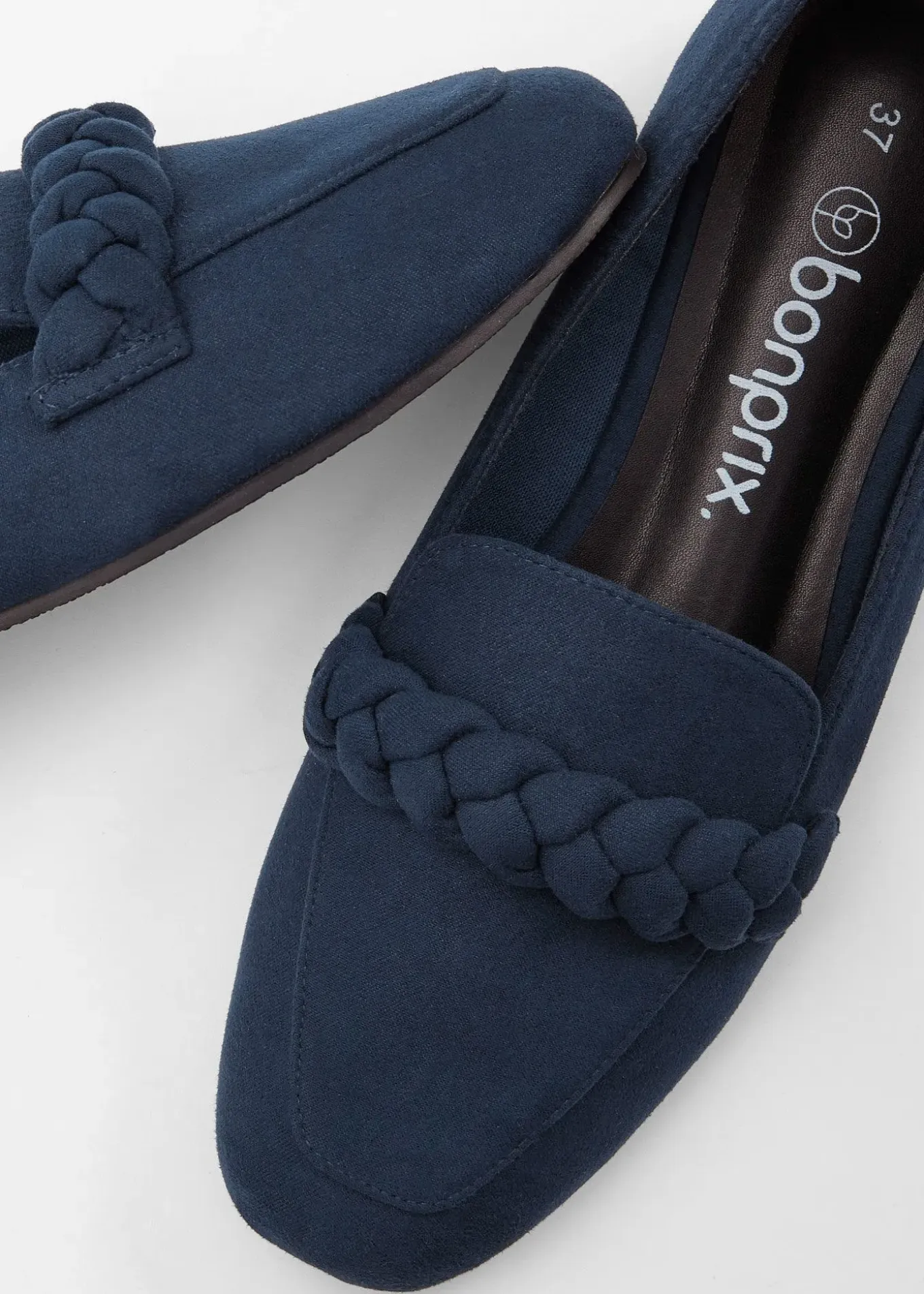 Mocassins à détail tressé