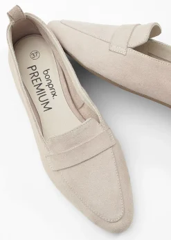 Mocassins en cuir velours