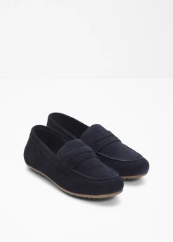 Mocassins en cuir velours