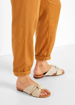 Mules à brides entrelacées