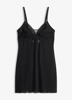 Négligé à dentelle cœurs, sans armatures