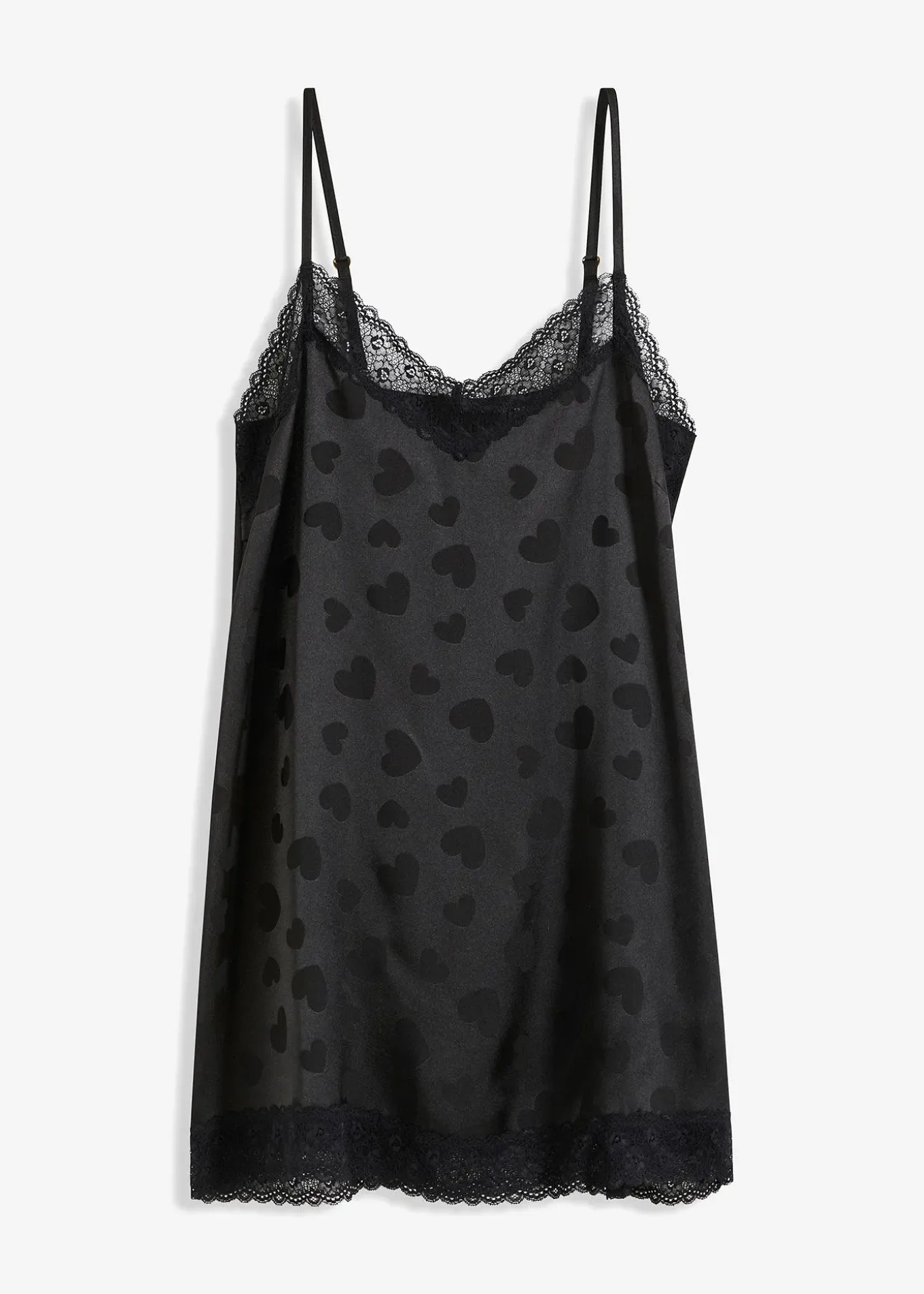 Négligé en satin à motif cœur