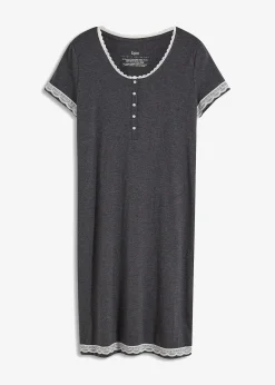 Nuisette avec patte de boutonnage et dentelle