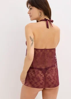 Nuisette dos nu en dentelle