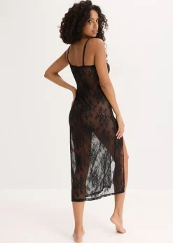 Nuisette en dentelle à bretelles amovibles