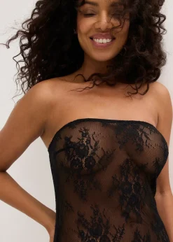 Nuisette en dentelle à bretelles amovibles