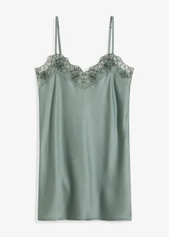 Nuisette en satin avec broderie