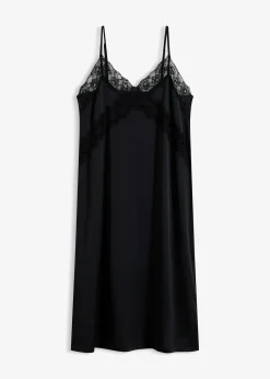 Nuisette en satin avec dentelle