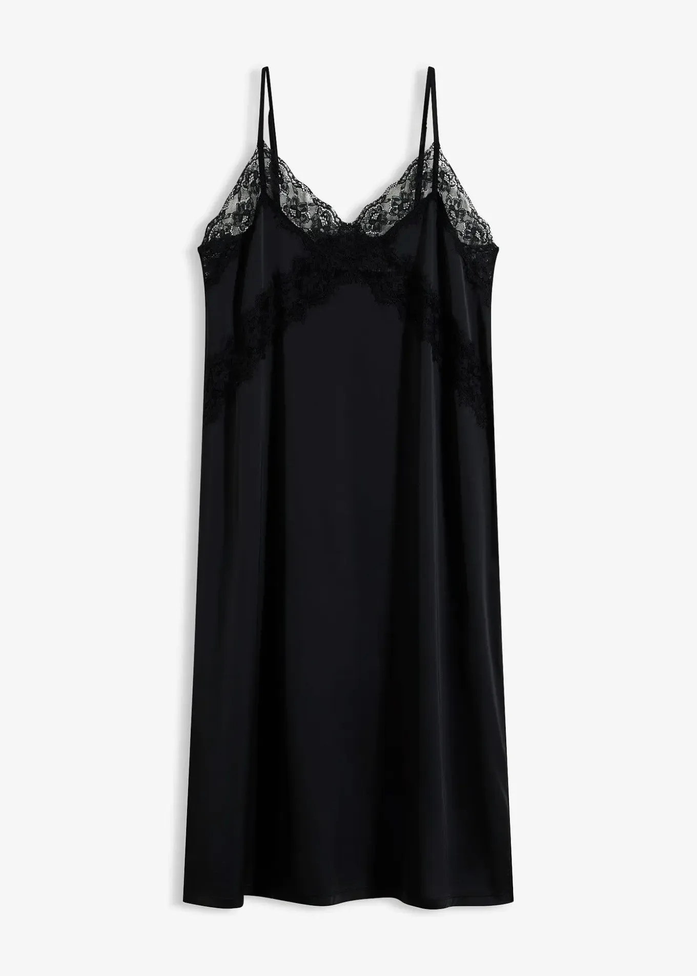 Nuisette en satin avec dentelle