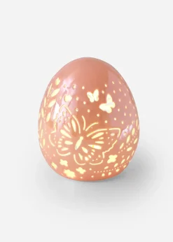 Objet déco Œuf perforé motif papillon