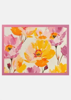 Paillasson lavable à motif floral