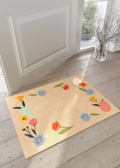 Paillasson lavable à motif printanier