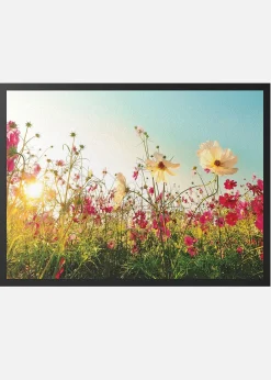 Paillasson lavable à motif pré fleuri