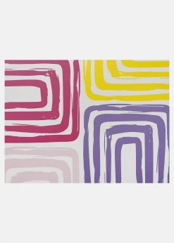 Paillasson lavable au motif graphique