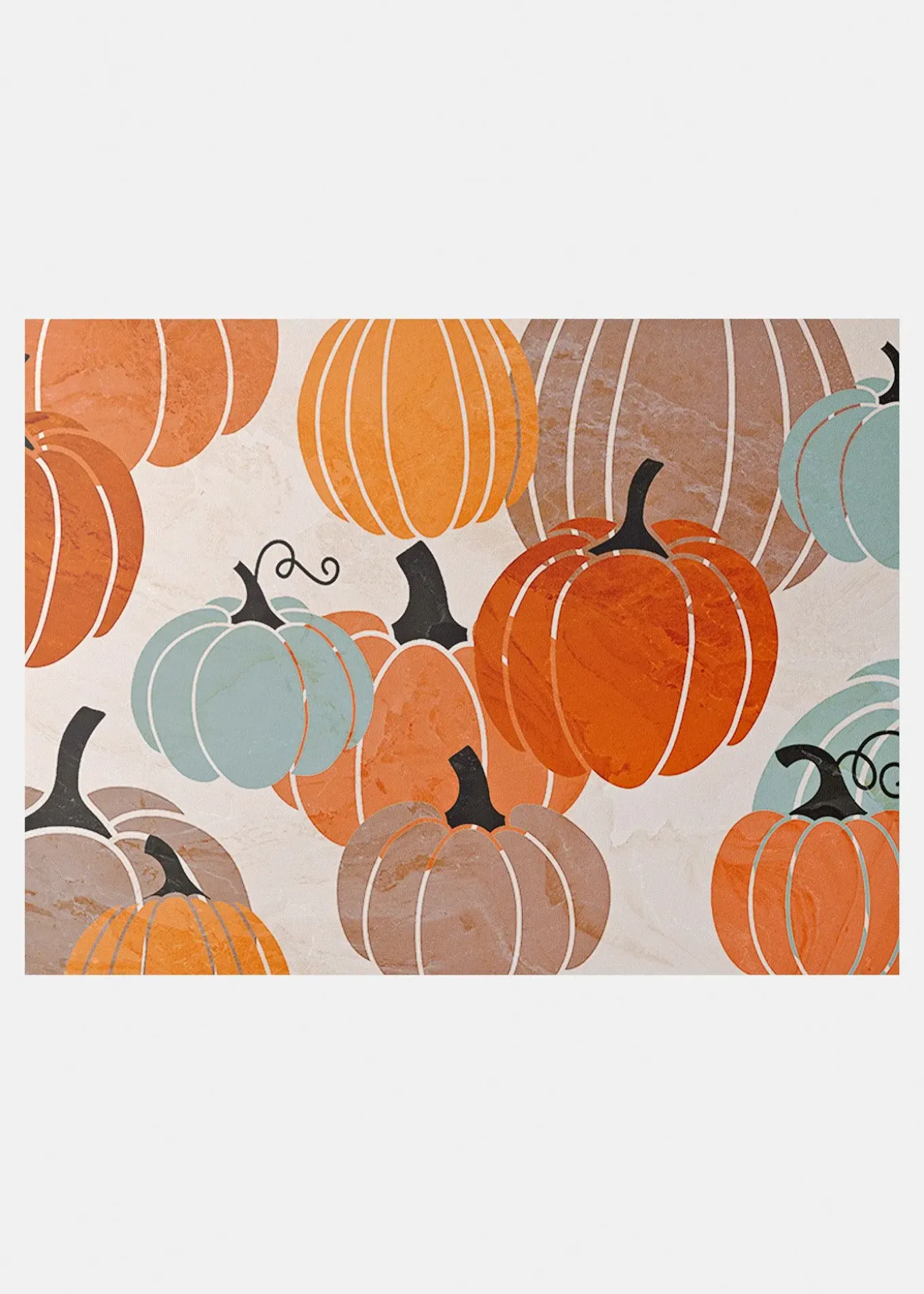 Paillasson motif citrouilles