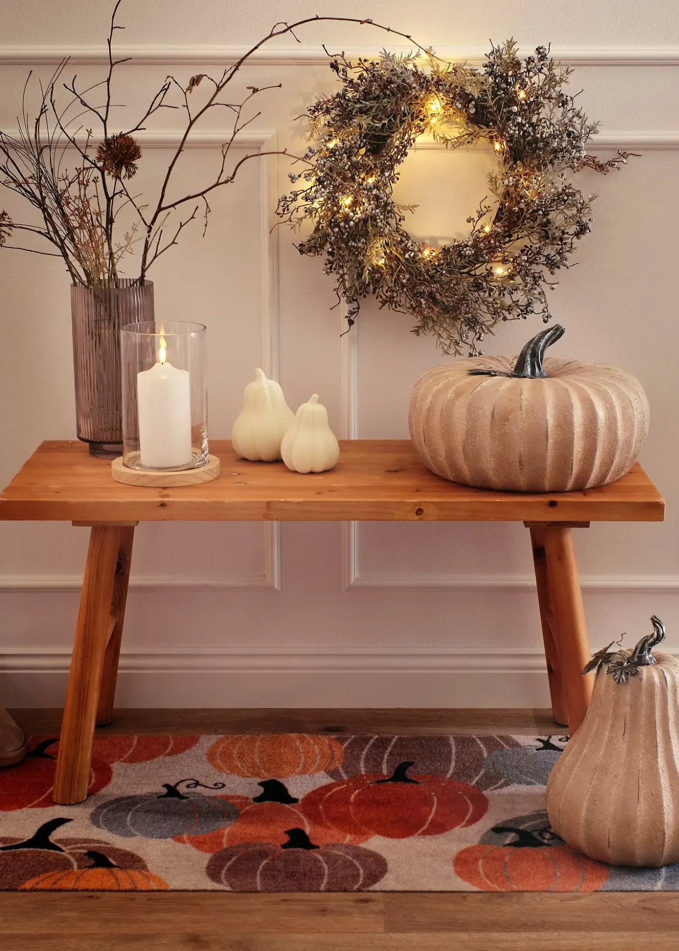 Paillasson motif citrouilles