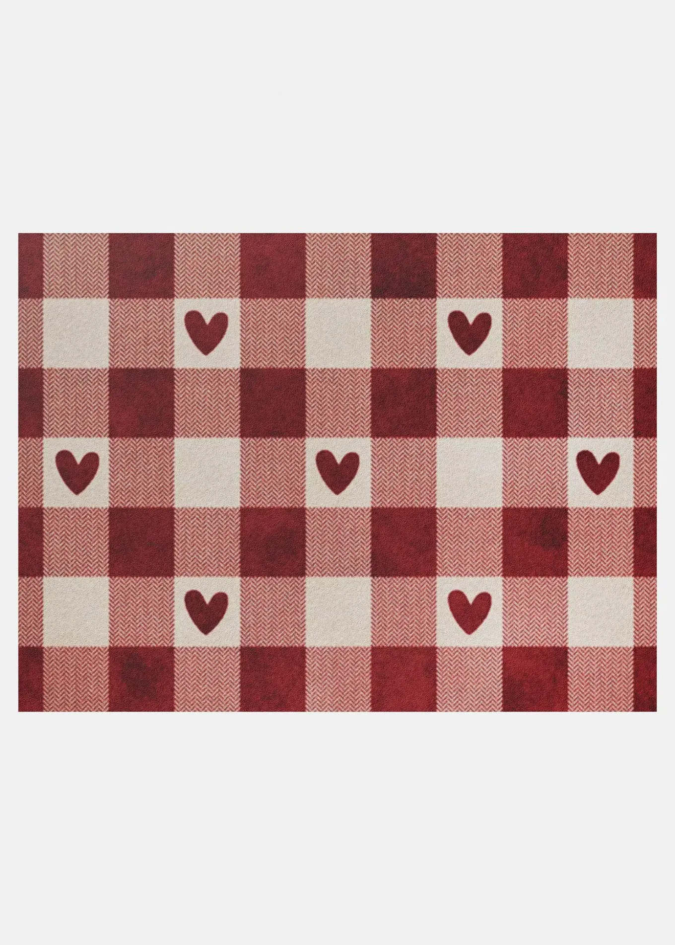 Paillasson motif cœurs