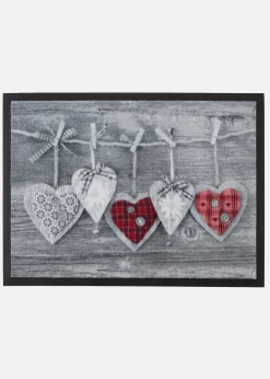 Paillasson motif cœurs