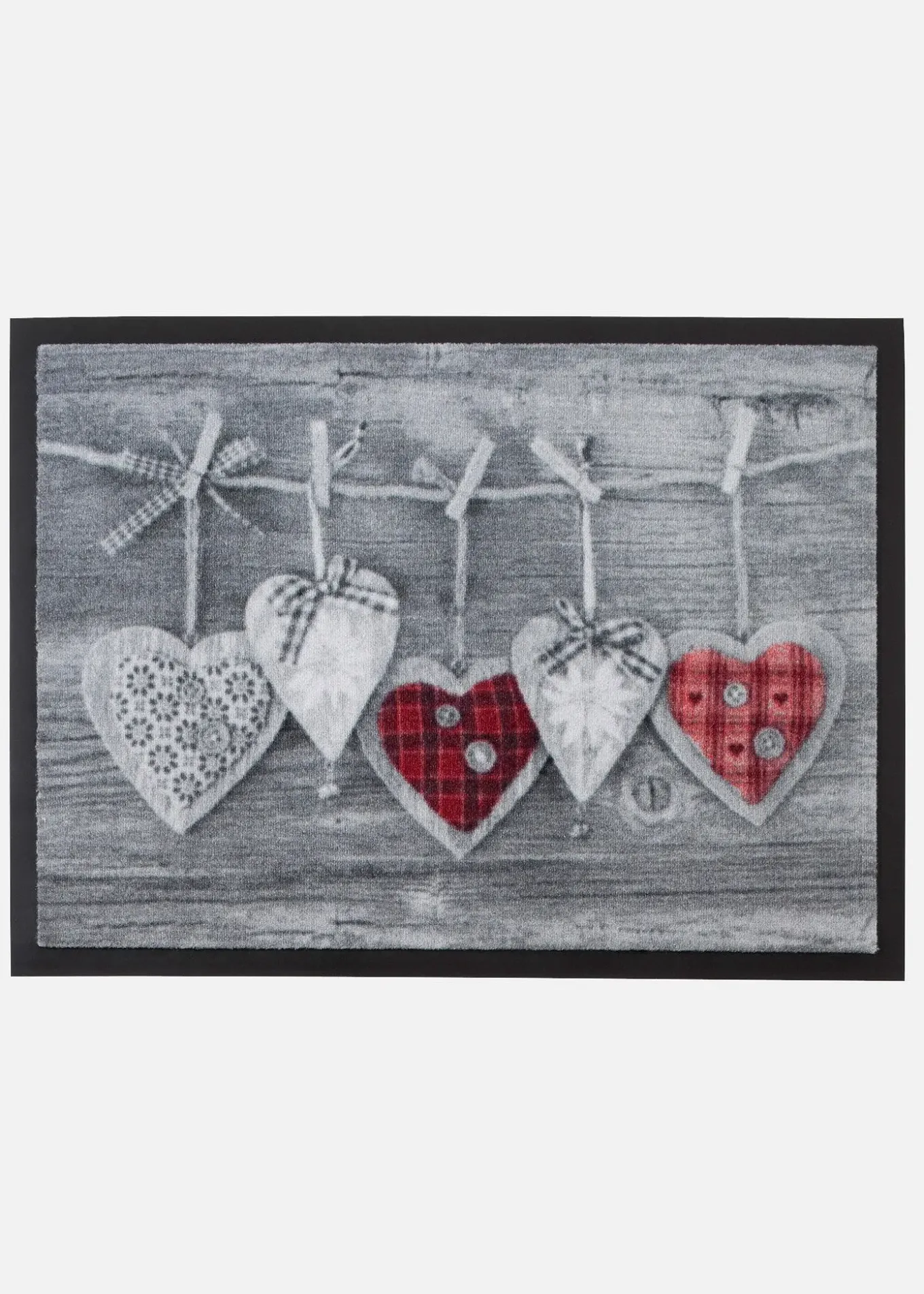 Paillasson motif cœurs