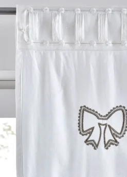 Panneau coton avec embrasse (1 pce.)