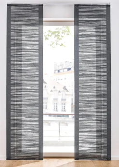 Panneau coulissant à rayures (1 pce.)