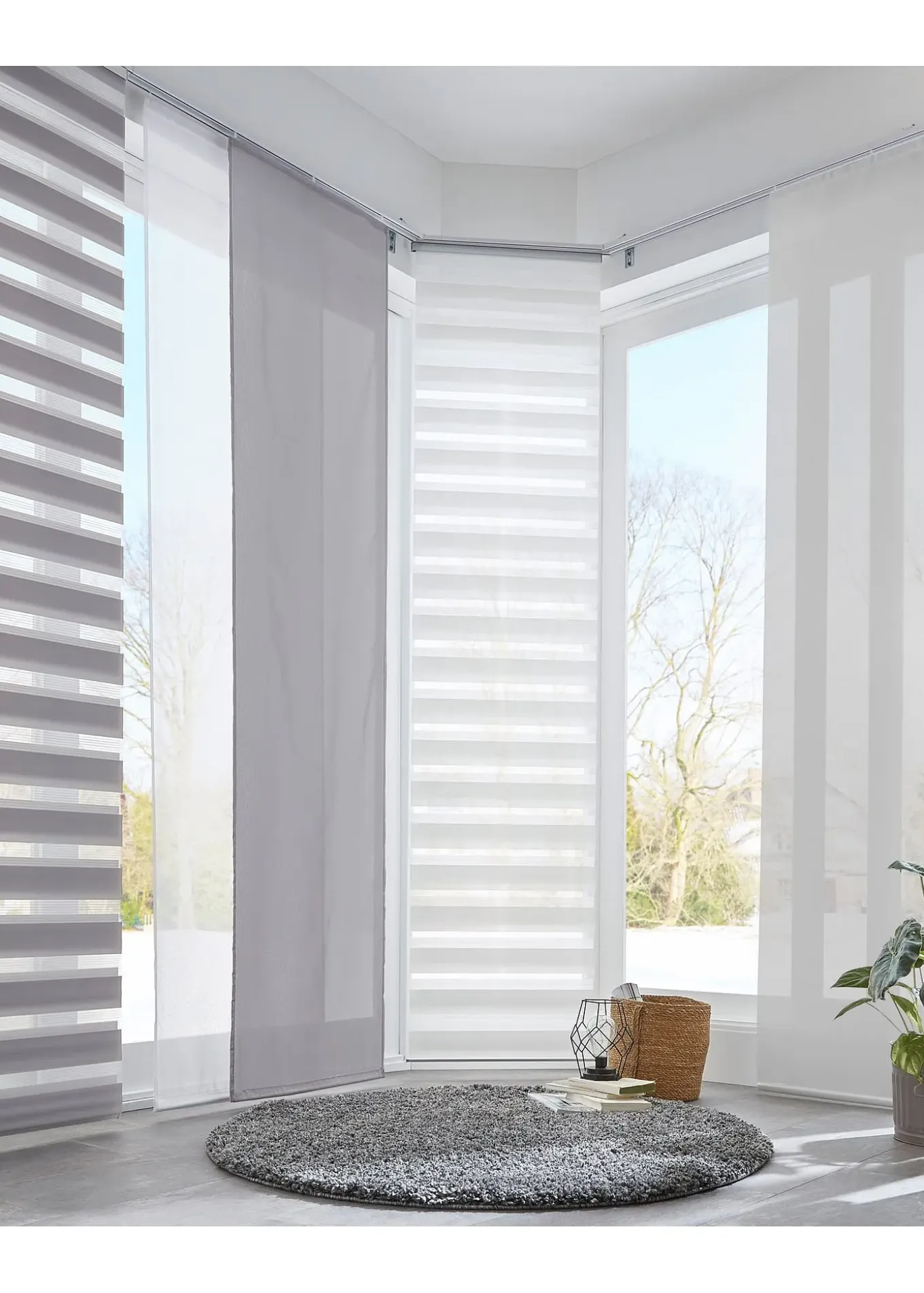 Panneau coulissant en tissu sablé (1 pce)