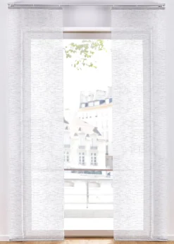 Panneau coulissant en voilage aspect lin (1 pce.)