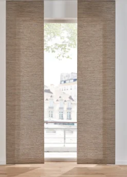 Panneau coulissant en voilage aspect bambou (1 pce)