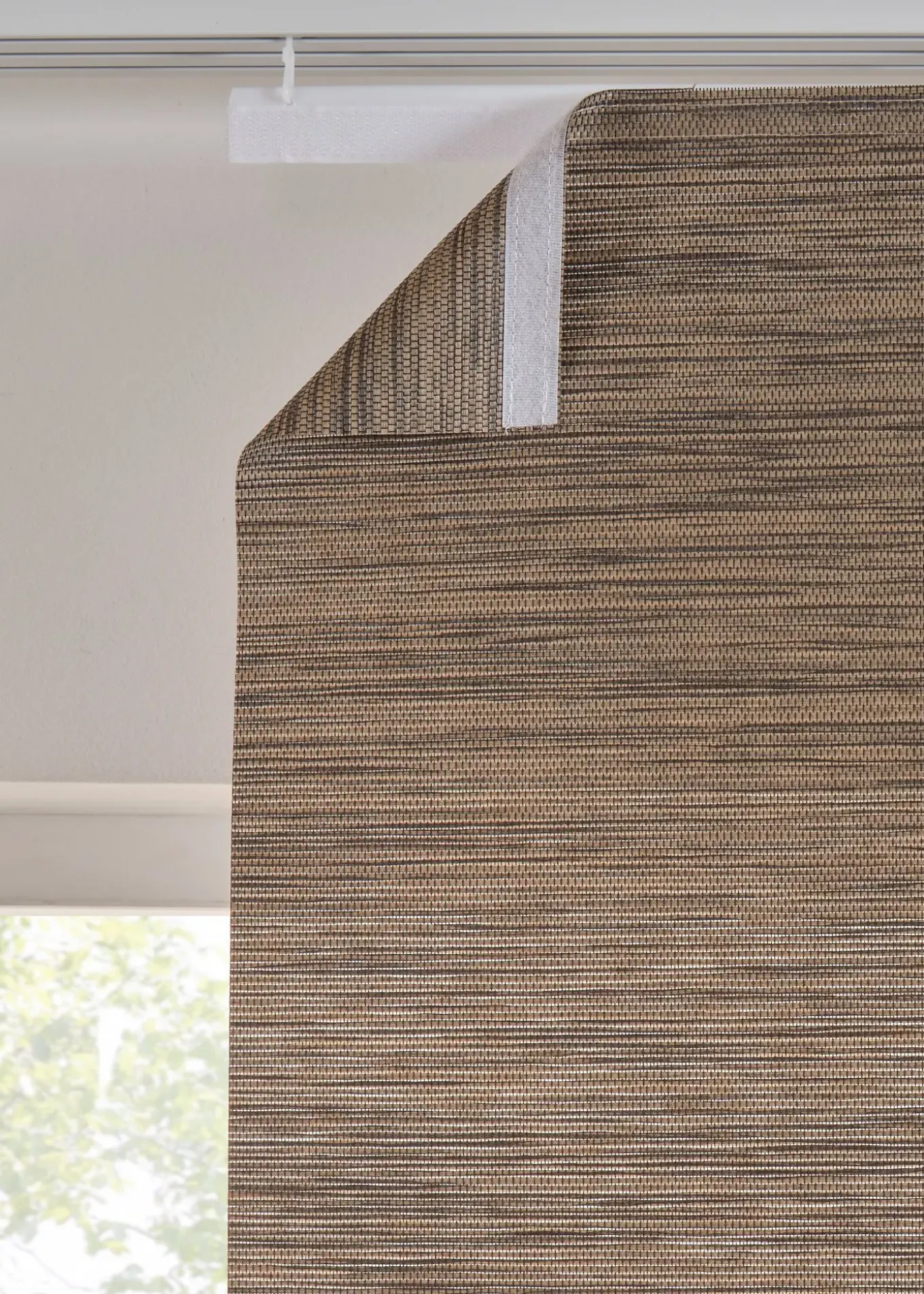 Panneau coulissant en voilage aspect bambou (1 pce)