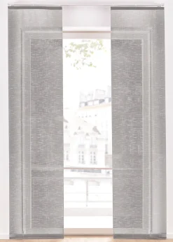 Panneau coulissant en voilage aspect lin (1 pce.)