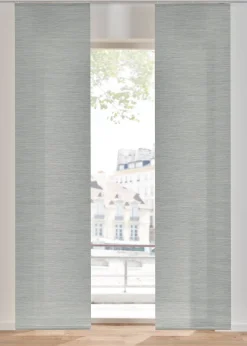 Panneau coulissant en voilage aspect bambou (1 pce)