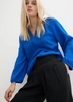 Pantacourt en gaze de coton