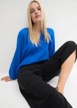 Pantacourt en gaze de coton