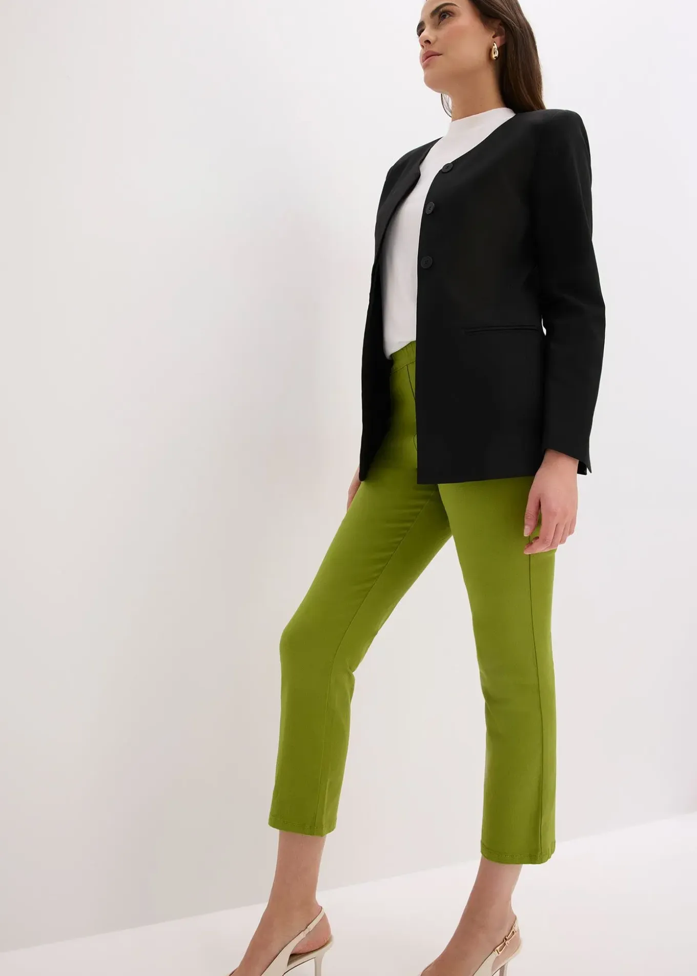 Pantalon 7/8 à taille élastiquée