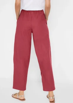 Pantalon 3/4 aérien en lin mélangé