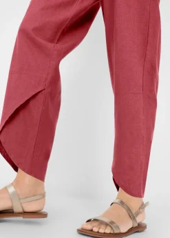Pantalon 3/4 aérien en lin mélangé