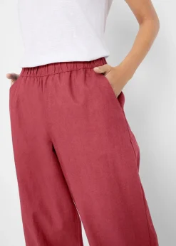Pantalon 3/4 aérien en lin mélangé