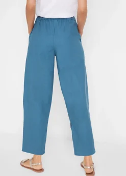 Pantalon 3/4 aérien en lin mélangé