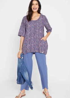 Pantalon 3/4 aérien en lin mélangé