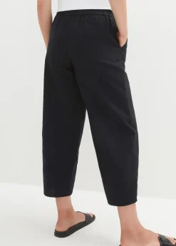 Pantalon 3/4 aérien en lin mélangé