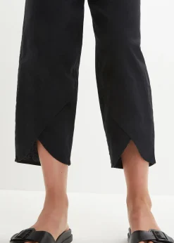 Pantalon 3/4 aérien en lin mélangé