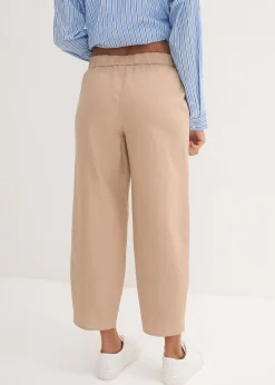 Pantalon 3/4 aérien en lin mélangé