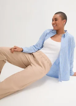 Pantalon 3/4 aérien en lin mélangé