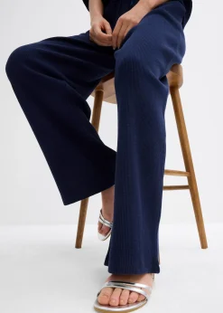 Pantalon 100% coton texturé