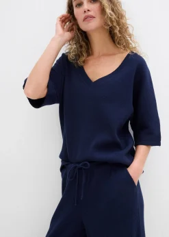 Pantalon 100% coton texturé