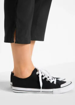 Pantalon 7/8 en bengaline avec taille élastiquée