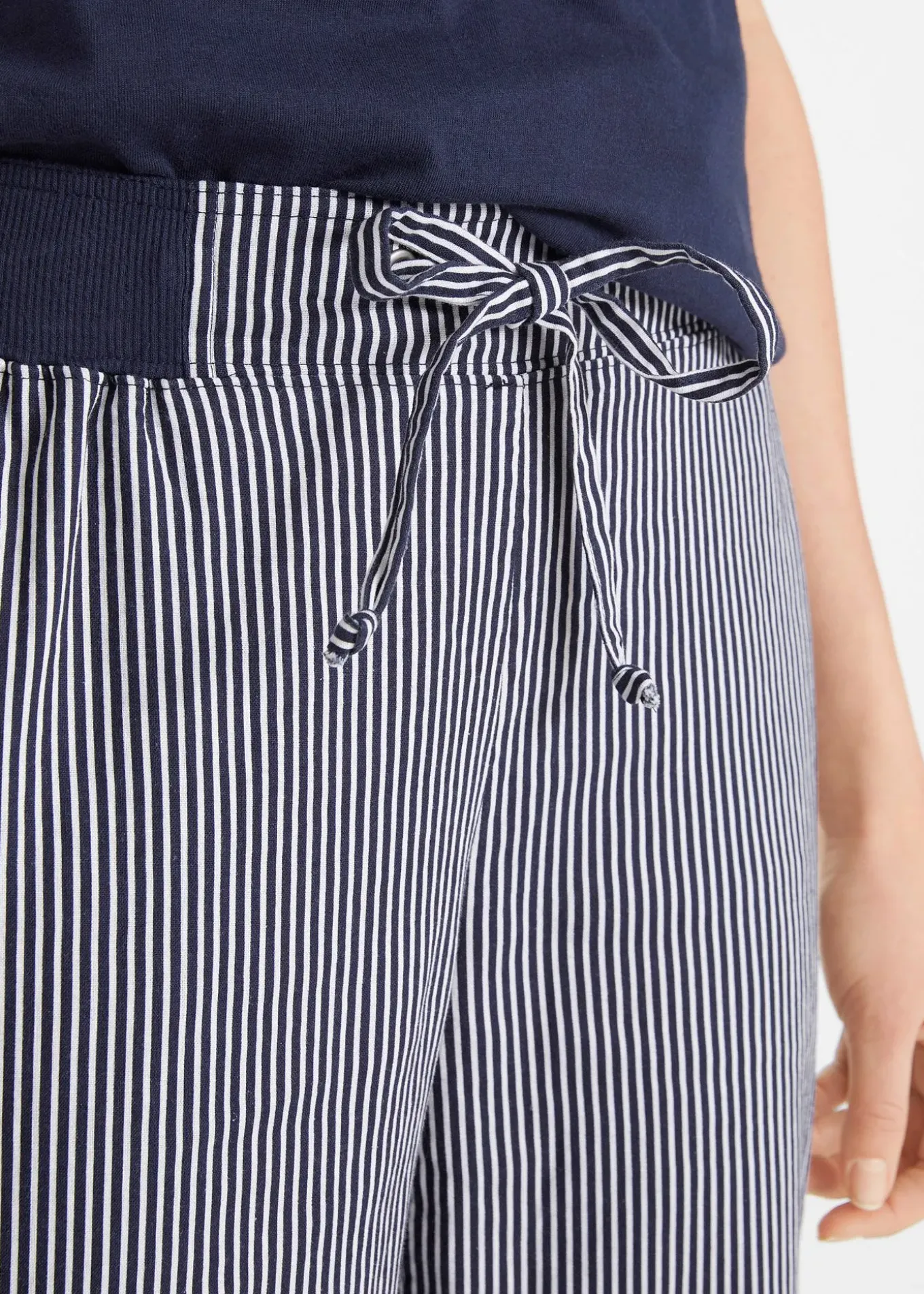 Pantalon 7/8 en lin mélangé