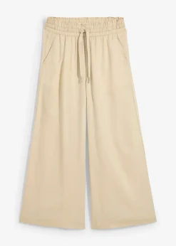 Pantalon 7/8 en Lyocell à taille élastiquée